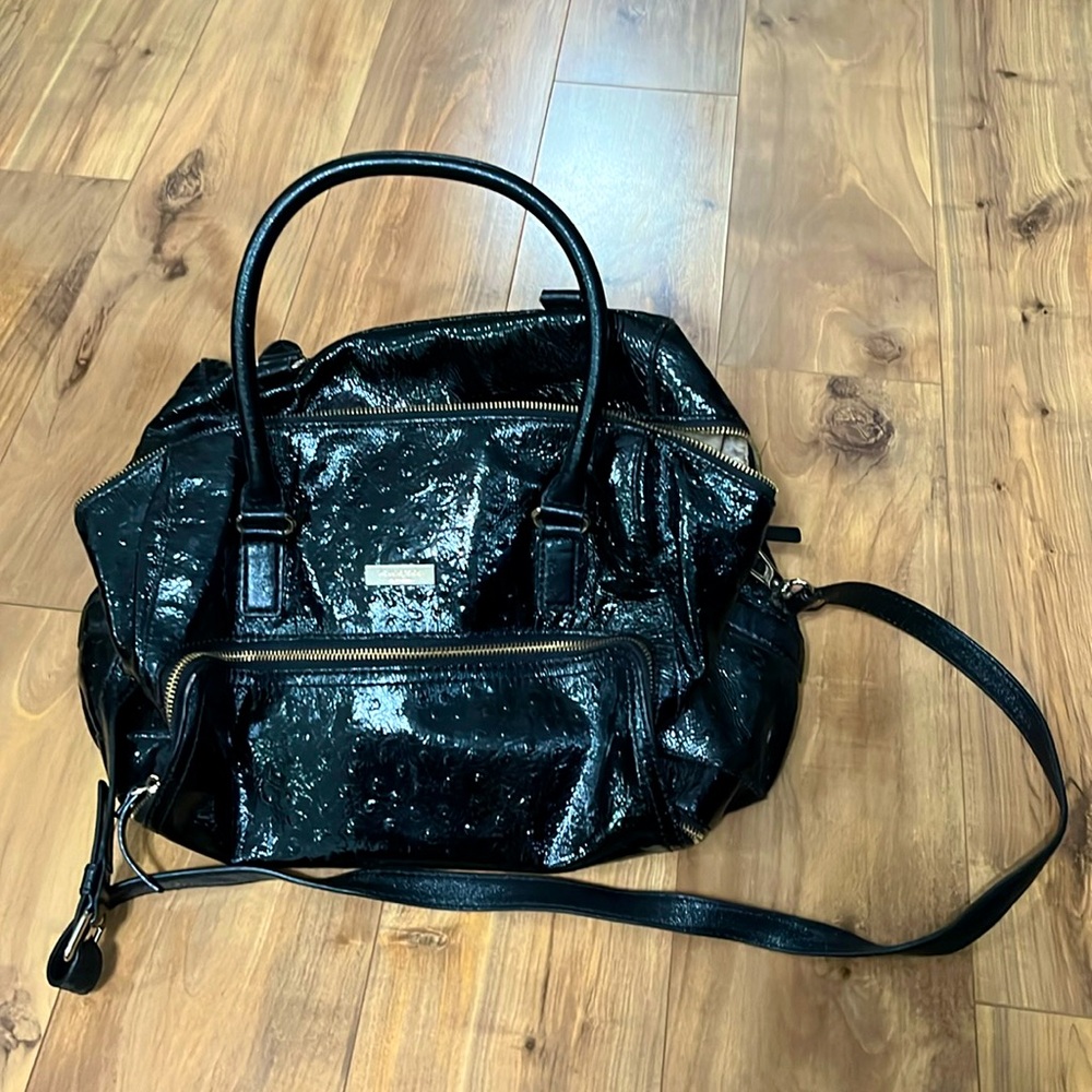 Kate spade patent leather small weekender/duffle